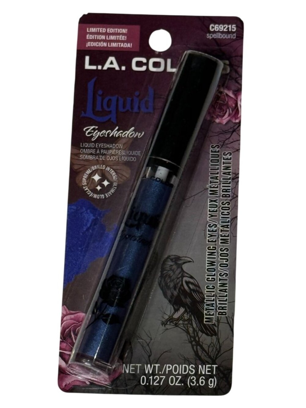 LA Colors Spellbound Blue Metallic Liquid Eyeshadow New